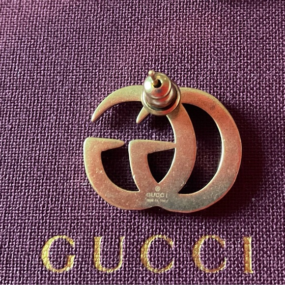 Gucci interlocking G multicolor crystal gemstones on gold over brass earrings - Picture 5 of 5